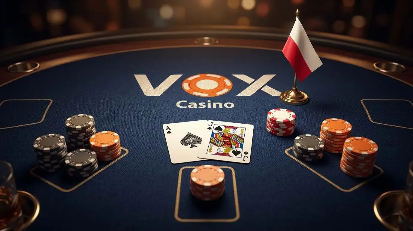 Blackjack table with cards 20260